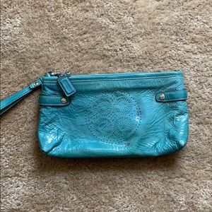 Coach leather wristlet